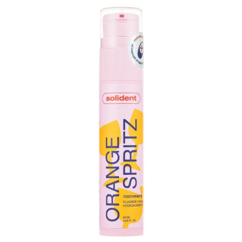 Зубна паста Solident Orange Spritz ( апельсиновий шпріц) з фтором 1450 ppm, 60 мл